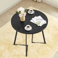 thumbnail image 5 of VECELO 31.5" Round Dining Table with Metal Legs for Kitchen Living Room Coffee Table Bristro Table, Black, 5 of 9