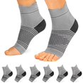 thumbnail image 1 of HAYANPlantar Fasciitis Sock (6 Pairs) for Men and Women, Compression Foot Sleeves with Arch and Ankle Support (Gray, Small), 1 of 1