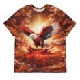 thumbnail image 3 of LAOLIUSN Men's Patriotic Bald Eagle Graphic T-Shirt, American Flag Short Sleeve Crew Neck Tee,Sizes S-4XL, 3 of 7