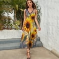 thumbnail image 5 of Vestido De Noche De Lujo Sin Mangas Para Mujer, Sunflower Vestido De Fiesta, 5 of 5