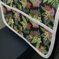 thumbnail image 3 of Colorful Microwave Oven Cover, Floral Jungle Themed Botanical Composition with Little Flowers in Many Colors, Water Resistant Organizer with Pockets for Kitchen, 36" x 12", Multicolor, by Ambesonne, 3 of 4