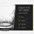 thumbnail image 5 of Fifth Avenue Crystal Medallion Old Fashioned Glasses Set of 6, 9.5 oz, Durable Etched Patterns, Textured Rock Glasses, Drinking Cups for Vodka, Bourbon, Liquor, Scotch Tumbler for Bar, 5 of 7