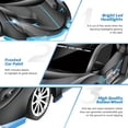 thumbnail image 3 of Coche de control remoto para niños rápido escala 1/18 recargable RC vehículos coches juguetes regalos de Navidad para niños de alta velocidad con faros (negro azul), 3 of 5