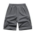 thumbnail image 4 of Satingcolo Men's Classic Outdoor Cargo Shorts with Pockets Versatile Plain Straight Leg Pants Summer Casual Workout Streetwear, 4 of 6