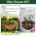 thumbnail image 4 of ZeeDix 4PCS 20Inch Coconut Liners Coco Coir Hanging Basket Liners 100% Natural Coco Fiber Liners Round Coco Liners for Planters Flowers Vegetables, 4 of 9