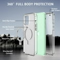 thumbnail image 2 of CASEFIV for iPhone 11 Case with Magnetic Invisible Stand [Compatible with MagSafe] Built-in Screen Protector Military Drop Protection Shockproof Slim Translucent Case Cover, Clear, 2 of 7