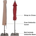 thumbnail image 4 of Abba Patio 9ft Apple-Shaped Heavy-Duty Outdoor Market Patio Umbrella w/ crank, 8 Ribs-Dark Red, 4 of 8