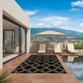 thumbnail image 3 of Black Moroccan Outdoor Rug for Patio/Deck/Porch, Non-Slip Large Area Rug 6 x 9 Ft, Geometric Abstract Art Modern Indoor Outdoor Rugs Washable Area Rugs, Reversible Camping Rug Carpet Runner, 3 of 8