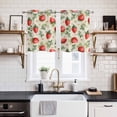thumbnail image 2 of Red Strawberry Kitchen Curtains Window Panels, Summer Fruits Farmhouse Leaves Floral Retro Insulated Window Treatment Curtain, Grommet Curtains for Bedroom/Living Room/Bathroom, 2 Piece 27.5"Wx39"L, 2 of 8