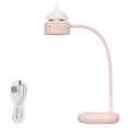 thumbnail image 1 of Lámpara de escritorio LED con carga USB Luz nocturna de lectura ajustable plegable con forma de gato lindo (rosa), 1 of 7