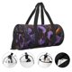 thumbnail image 3 of Balery Ornate Purple Floral Vase Bolsa de Gimnasio para Mujeres y Hombres, Bolsa de Viaje Impermeable, Bolsa de Fin de Semana con Compartimento para Zapatos y Bolsillo Húmedo, 3 of 6