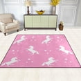 thumbnail image 3 of Coolnut Lightweight Soft Area Rugs 63 x 48 in, Silhouette Unicorn Floor Mat for Kids Playing Room Hardwood Floor Living Room Nursery Rugs, 5'3" x 4', 3 of 6
