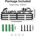 thumbnail image 2 of Medal Hooks Trampoline Medal Hanger Display Wall Medal Stand Rack Wall Storage Hanger Awards Ribbon Over 60 Holder for Wall Display Wall Hanging Gift for Athletes, 2 of 9
