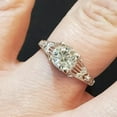thumbnail image 4 of Art Deco Solitaire Diamond Engagement Ring, Antique Openwork Filigree Ring, Vintage Surprise Diamond Ring, 2.2 Ct Simulated Diamond, 925 Sterling Silver, Gift Ring For Mom, 4 of 5