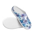 thumbnail image 3 of Fotbe Icy Blue Snowflakes Pattern Women's Fuzzy Curly Fur Memory Foam Loafer Slippers Indoor Outdoor Slippers Winter Home Shoes-40/41, 3 of 7