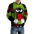 thumbnail image 6 of Looney Tunes Marvin The Martian Hoodie 3D Print Pullover Hooded Long Sleeve Sweatshirts Tops Blouse with Pocket for Mens Womens, 6 of 7