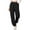 5492-BLACK, variant on TEMOFON Sweatpants Casual Joggers Fall Trend Ladies Black Sweatpants Elastic Cuffs Straight Leg Comfy Jogger Pant L