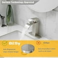 thumbnail image 4 of Brushed Nickel Waterfall Bathroom Vanity Sink Faucet with 6" Deck Plate for 1 or 3 Hole, 4 of 15