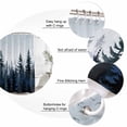 thumbnail image 6 of Forest Waterproof Fabric Shower Curtain,Dark Blue Fall Bird Vintage Farmhouse Tree Waterproof Fabric Shower Curtain for Bathroom Curtains Bathtubs Hotel Shower Curtains with 12 Hooks Stall 48x72in, 6 of 8