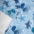 thumbnail image 4 of Window Valance for Kitchen,Ocean Sharks Octopus Starfish Rod Pocket Curtain Valances Short Curtains Drapes Panel,Blue Marine Creature Seamless Window Treatment Topper for Living Room Bathroom Bedroom, 4 of 9