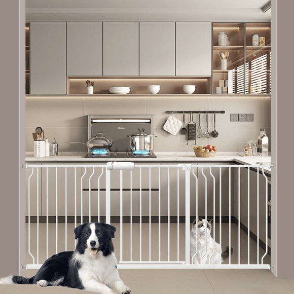 66-76" Extra Wide Pet Gate for Doorway, Pressure-Mounted Dog Gate