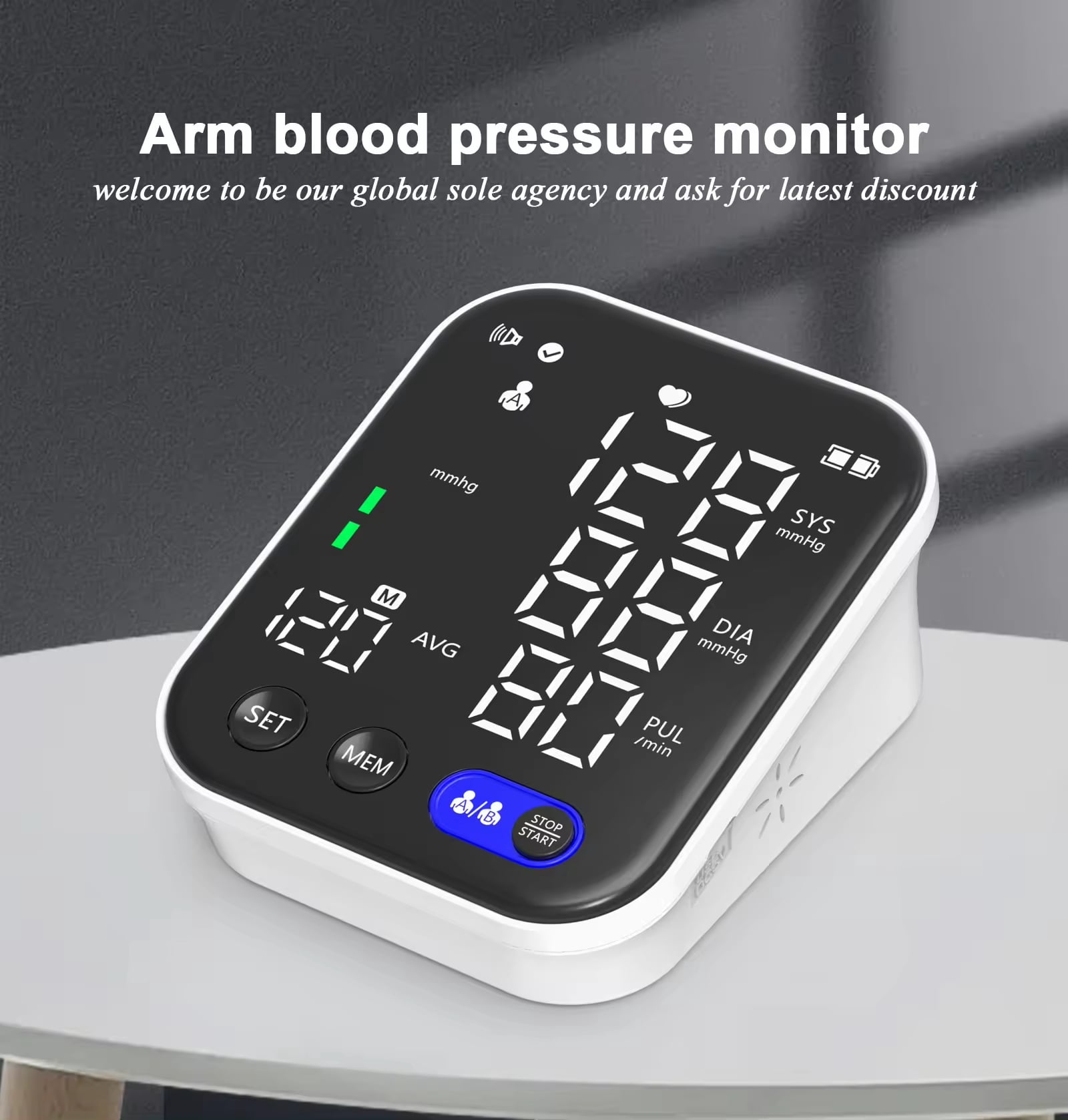 Upper Arm Blood Pressure Monitor, Automatic Blood Pressure Machine Kit for Digital BP Machine Blood Pressure Cuffs with Speaker, 2 Users, 240 Recordings for Home Office Travel Parents Pregnancy