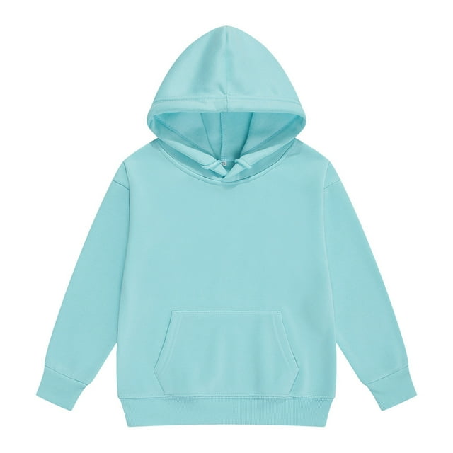 PMVFHDE Chandails pour Garçons, Filles et Tout-Petits, Chandail à Capuche Bleu, 2-3 Ans