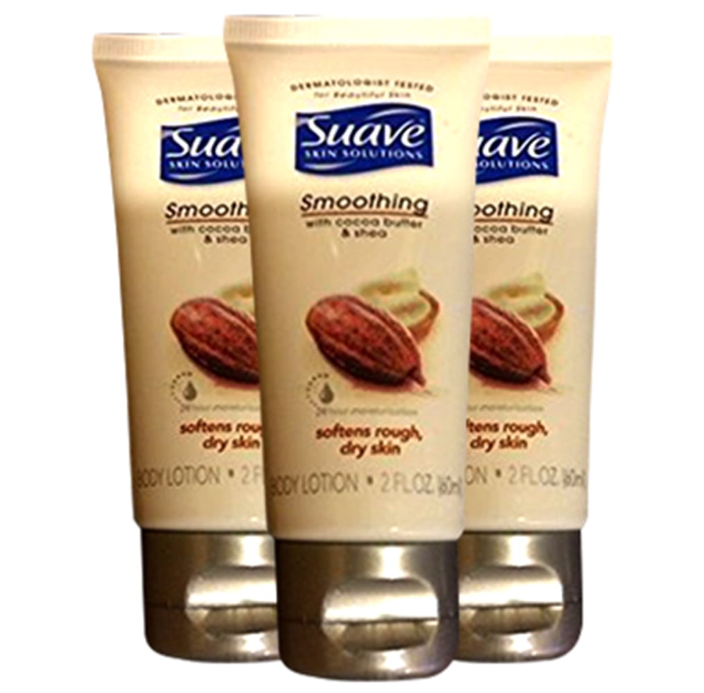3 Pk Suave Smoothing Cocoa Butter Shea Moisturizer Body Lotion Softens ...