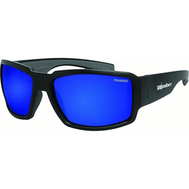 Bomber Boogie Bomb Polarized Sunglasses Matte Black/Blue Mirror