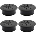 thumbnail image 1 of 4pcs Cable Thread Cover Table Cable Pass-Through Desk Table Round Cable Cover For office furniture table computer desk black, 1 of 5