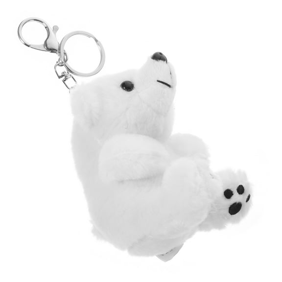Masteelf  Polar Bear Keychain Cuddly Bag Charm Kids Soft Baby Travel White