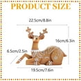 thumbnail image 6 of Christmas Elk Resin Ornament, Christmas Pink Reindeer Statue Xmas Figurine Deer Sculpture Holiday Decoration For Bedroom Standing, 6 of 9