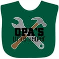 thumbnail image 3 of Inktastic Opa Little Helper Grandkid Boys Baby Bib, 3 of 4