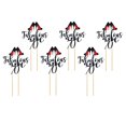 thumbnail image 2 of EHJRE Lady Birthday Cake Toppers 6pcs 10-80 Pattern Decors Celebrating Crafts Cake Black 70, 2 of 9