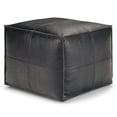 thumbnail image 1 of SIMPLIHOME Bowen Square Poufs, 18 inch, Black 1, 1 of 5