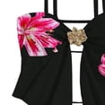 thumbnail image 4 of ITSAME Girls Swimwear Set, Quick-Dry Floral Print Bikini Top and Bottom Fashion Beach Swimsuit 2-Piece Black Size 10, 4 of 6