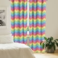 thumbnail image 2 of Ambesonne Rainbow Curtains, Colorful Vivid Chevron, Pair of 28"x95", Multicolor, 2 of 5