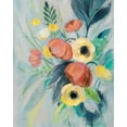 thumbnail image 2 of Vassileva, Silvia 26x32 Black Ornate Wood Framed with Double Matting Museum Art Print Titled - Colorful Elegant Floral II, 2 of 4