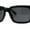 Matte Black - Black, variant on Mens Classy Moulded Thick Horn Rim Rectangle Fashion Sunglasses Black Wood