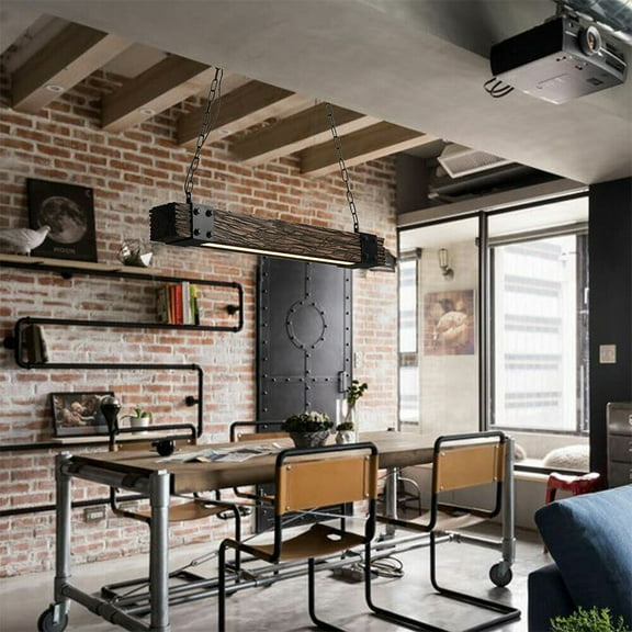 Antique Wood Chandelier Island Pendant Light Rustic Farmhouse Ceiling LED Lamp Antique Wood Chandelier  Ceiling Light Vintage Old Wood Beam Industrial LED Lamp Chandelier Lighting Ceiling Fixture Lamp