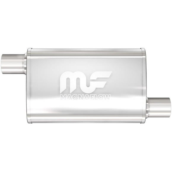 Magnaflow Performance Exhaust Muffler 11266 Single 2-1/2 Inch Offset Inlet; Single 2-1/2 Inch Offset Outlet; 18 Inch Body/24 Inch Overall Length