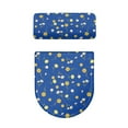 thumbnail image 5 of FORUDESIGNS Daisy Pattern Toilet Lid Cover with Toilet Tank Lid Cover 2 Pcs Portable Fabric Protector for A Lid Toilet Tank, Bathroom Decor Accessories with Elastic Bottom, 5 of 8