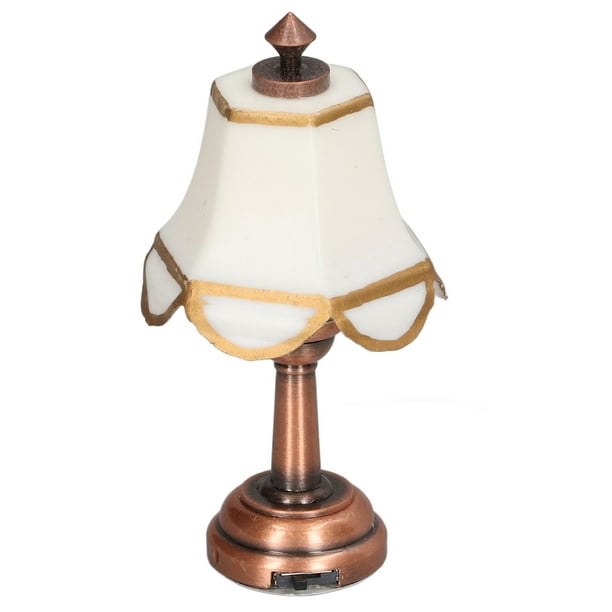Lampe De Table De Maison De Poupée, Lampe Miniature à Piles 1/12 échelle  Vivid Cute White Pour La Décoration 