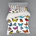 thumbnail image 2 of Ambesonne Animal Bedding Set 3 Pcs, Butterflies Composition, Twin, Multicolor, 2 of 3