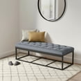thumbnail image 6 of LEDREM 43-Inch Velvet Storage Ottoman Bench with Removable Top, 660LB Capacity Multi-Functional Footrest for Bedroom Living Room, Slate Gray, 6 of 13