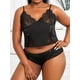 thumbnail image 1 of Conjunto de Ropa Festoneado de Talla Grande de Encaje Rosegal  Conjuntos de lencería de talla grande, 1 of 2