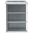 thumbnail image 2 of vidaXL Garden Shed with Rack Grey 205x130x183 cm Iron, 2 of 4