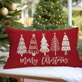 thumbnail image 4 of Christmas Pillow Covers 12x20 Inch Merry Christmas Tree Red Outdoor Farmhouse Xmas Decorations Winter Holiday Decorative Lumbar Throw Pillow Case for Living Room Couch Home Decor, 4 of 6