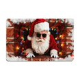 thumbnail image 2 of AURIGATE Christmas Doormat, 23.6x15.7 in Polyester Christmas Entryway Mat with Santa Design for Indoor Outdoor Home Decor, 2 of 6