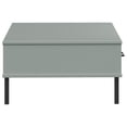 thumbnail image 4 of vidaXL Coffee Table with Metal Legs Grey Solid Wood Pine OSLO, 4 of 5